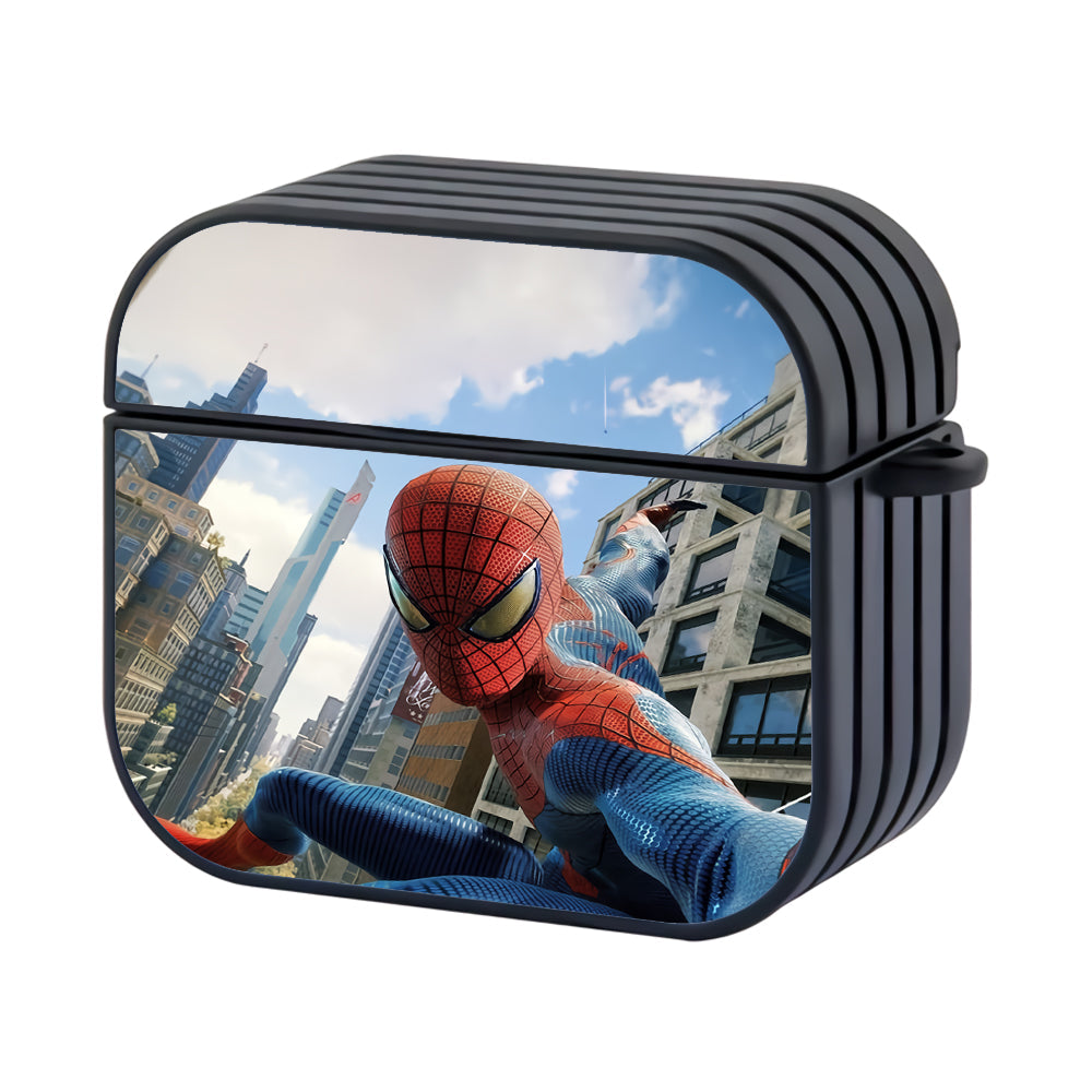 Spiderman Action Style Hard Plastic Case Cover For Apple Airpods 4 - Ezzystore