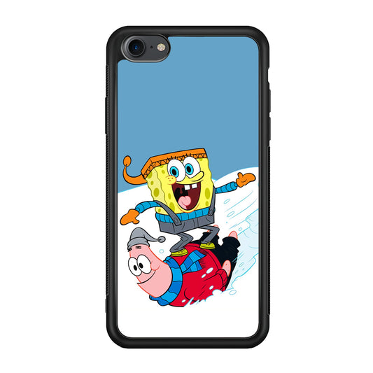 Spongebob And Patrick Ice Skiing iPhone 8 Case
