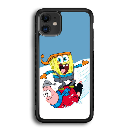 Spongebob And Patrick Ice Skiing iPhone 12 Case