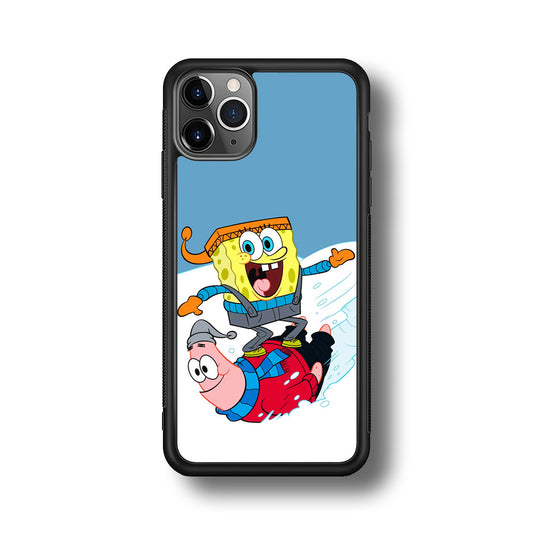 Spongebob And Patrick Ice Skiing iPhone 11 Pro Case
