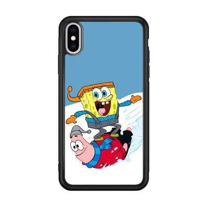 Spongebob And Patrick Ice Skiing iPhone X Case