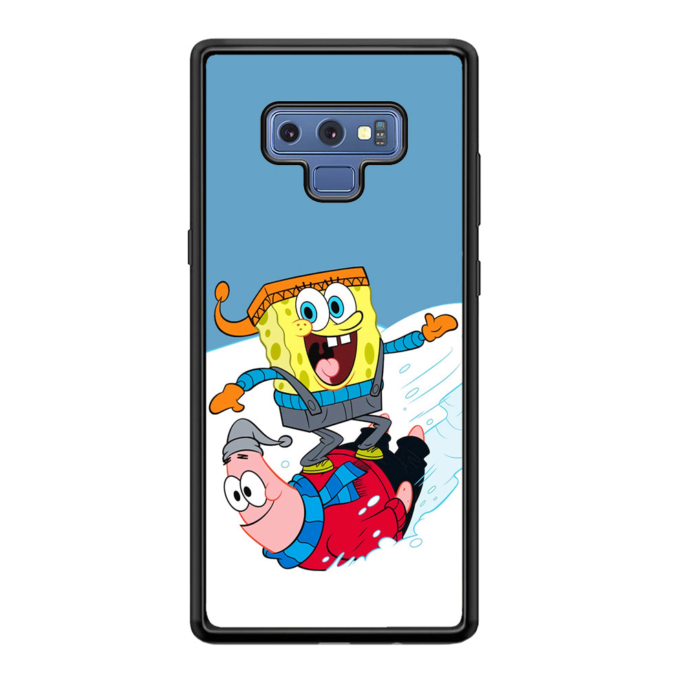 Spongebob And Patrick Ice Skiing Samsung Galaxy Note 9 Case