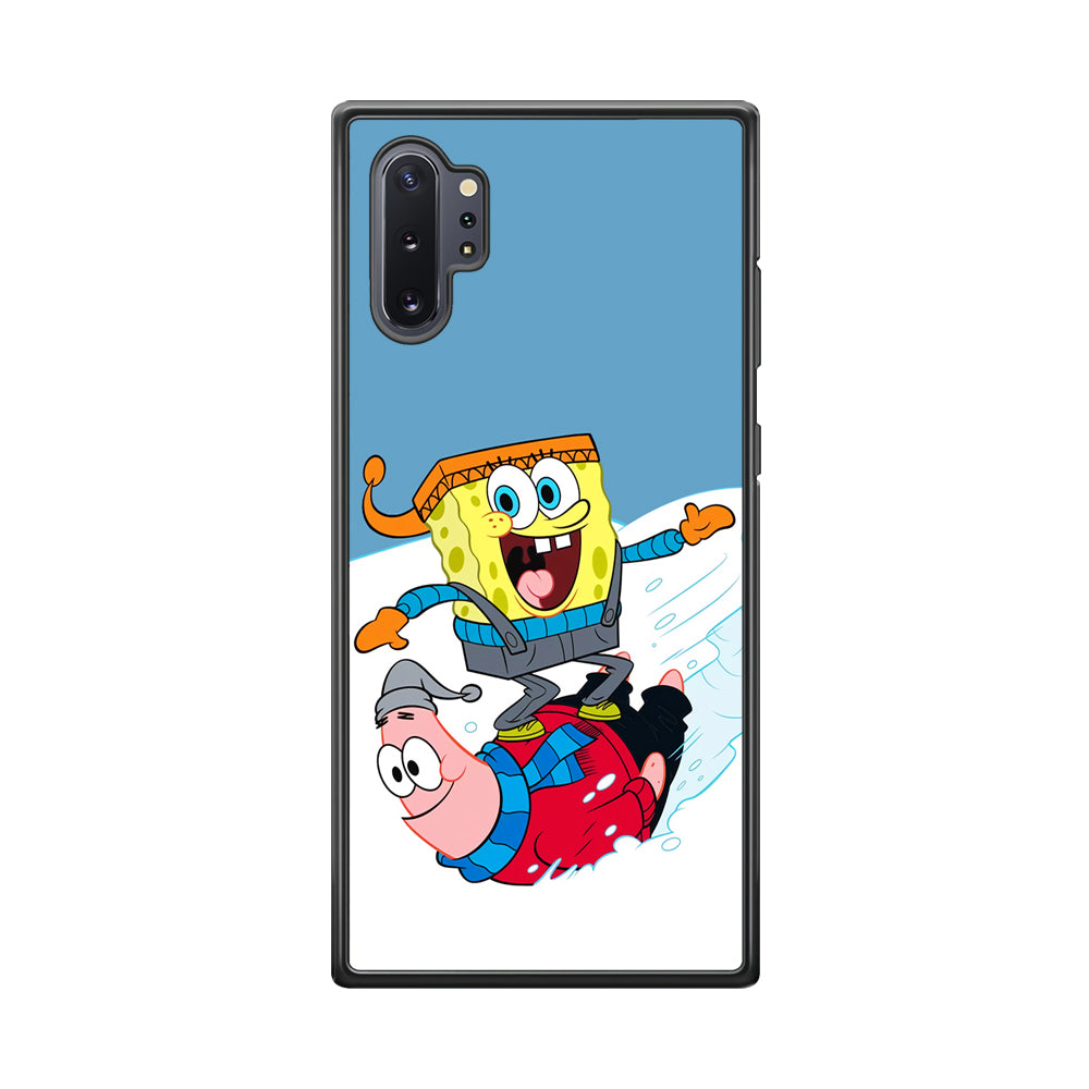 Spongebob And Patrick Ice Skiing Samsung Galaxy Note 10 Plus Case