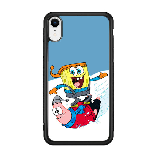 Spongebob And Patrick Ice Skiing iPhone XR Case