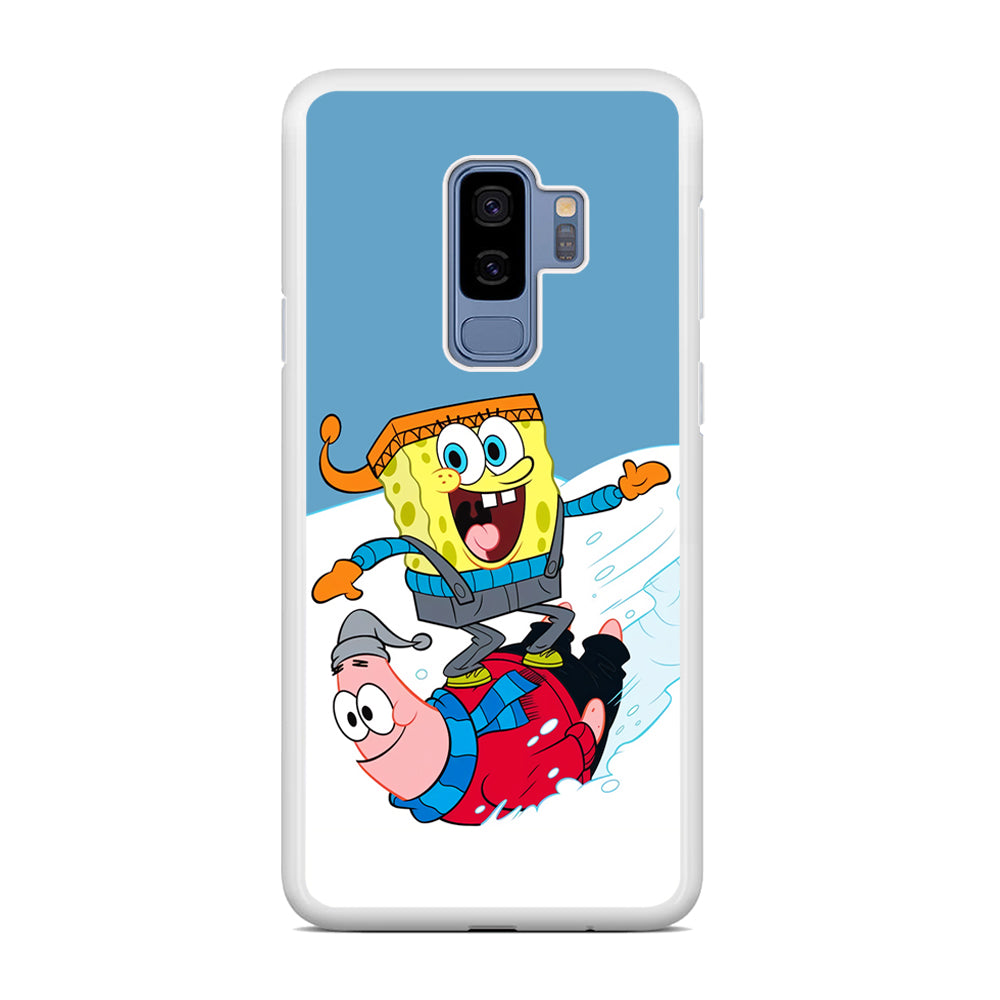 Spongebob And Patrick Ice Skiing Samsung Galaxy S9 Plus Case