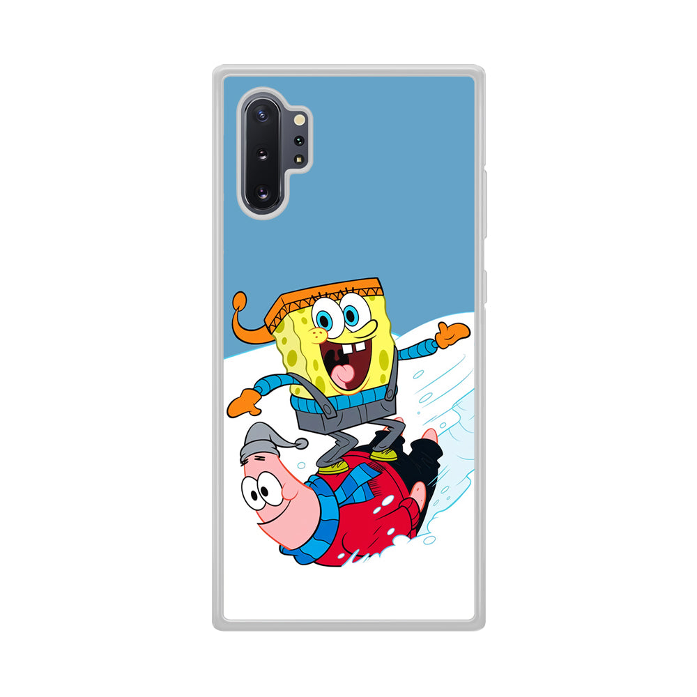 Spongebob And Patrick Ice Skiing Samsung Galaxy Note 10 Plus Case