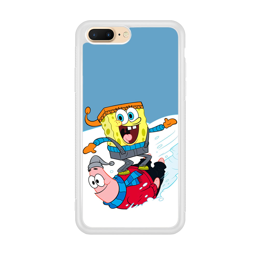 Spongebob And Patrick Ice Skiing iPhone 8 Plus Case
