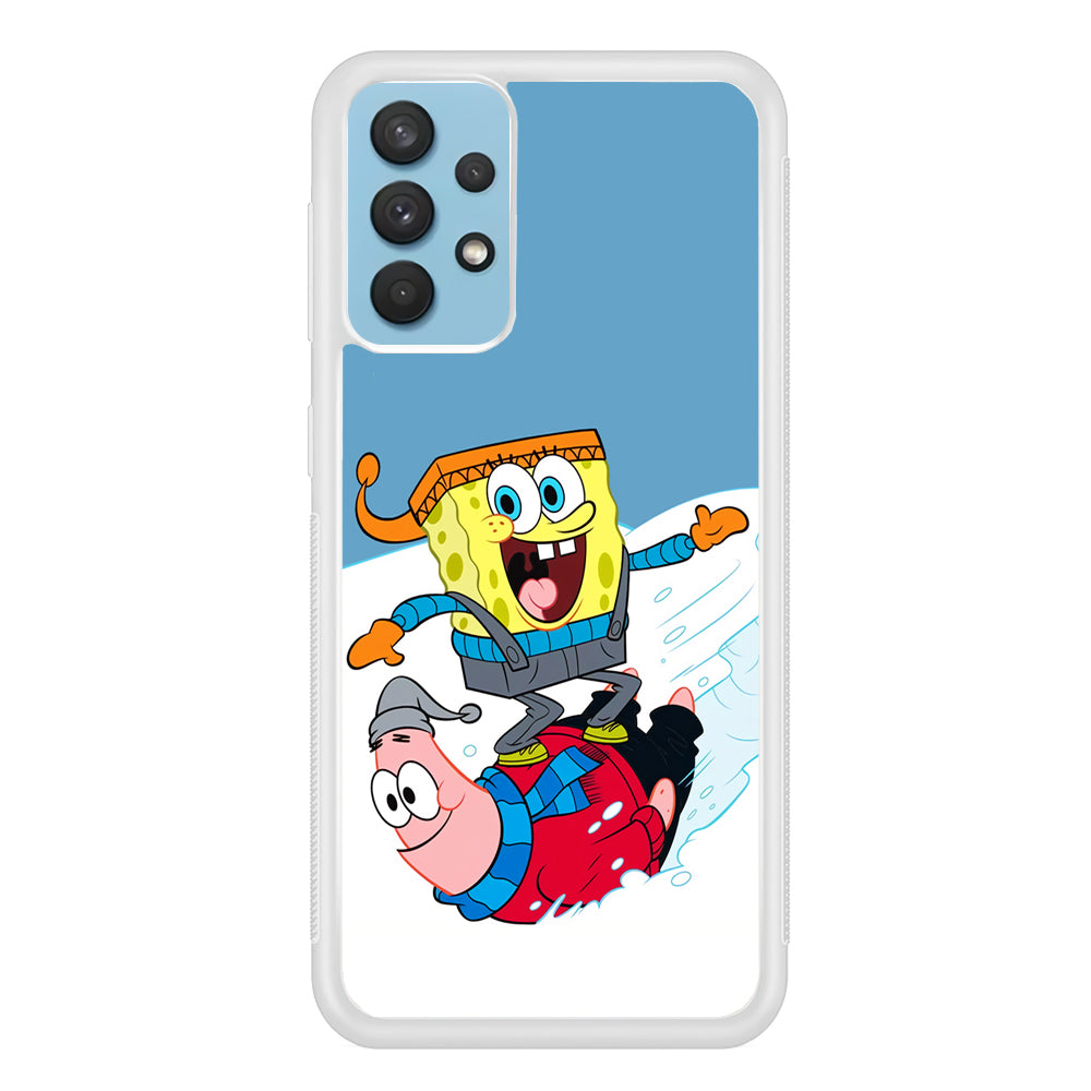 Spongebob And Patrick Ice Skiing Samsung Galaxy A32 Case