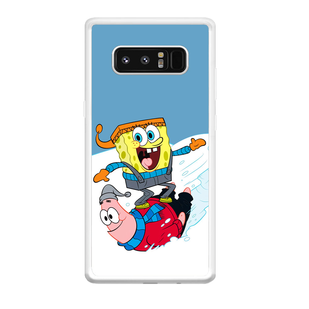 Spongebob And Patrick Ice Skiing Samsung Galaxy Note 8 Case