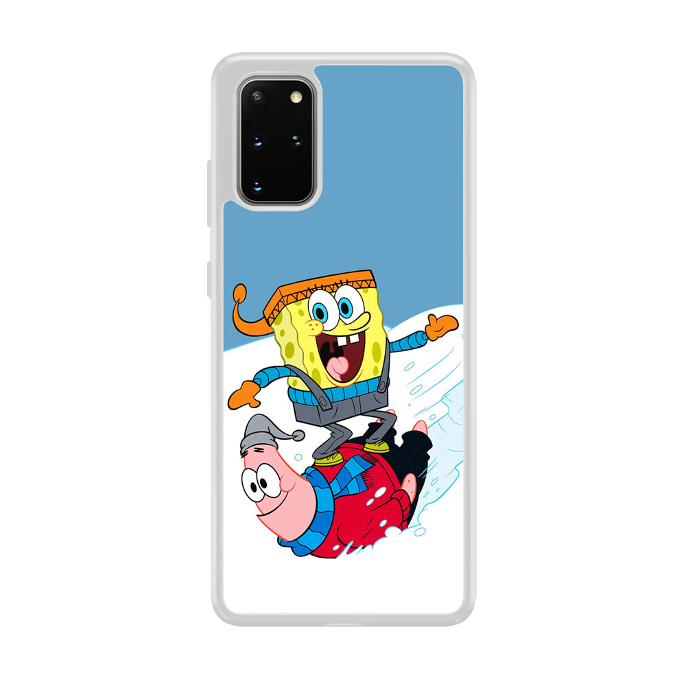 Spongebob And Patrick Ice Skiing Samsung Galaxy S20 Plus Case