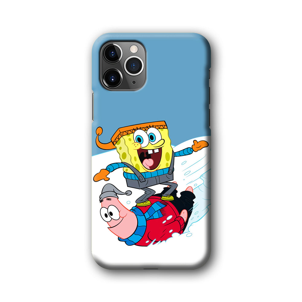 Spongebob And Patrick Ice Skiing iPhone 11 Pro Max Case