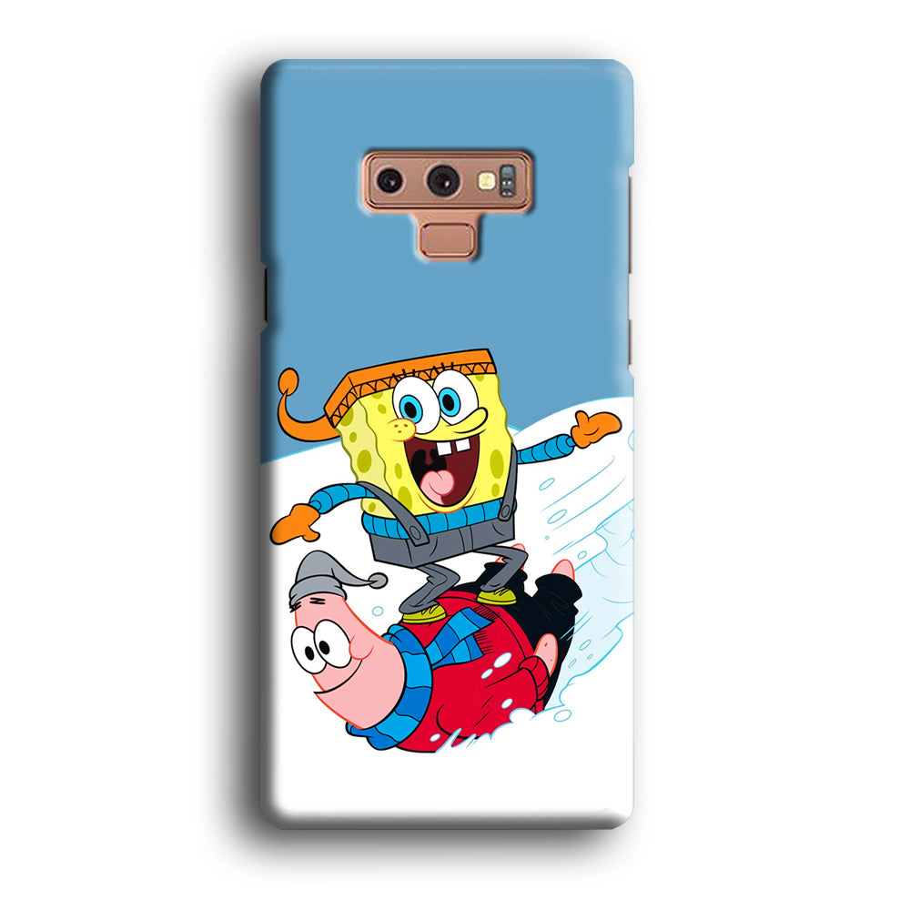 Spongebob And Patrick Ice Skiing Samsung Galaxy Note 9 Case