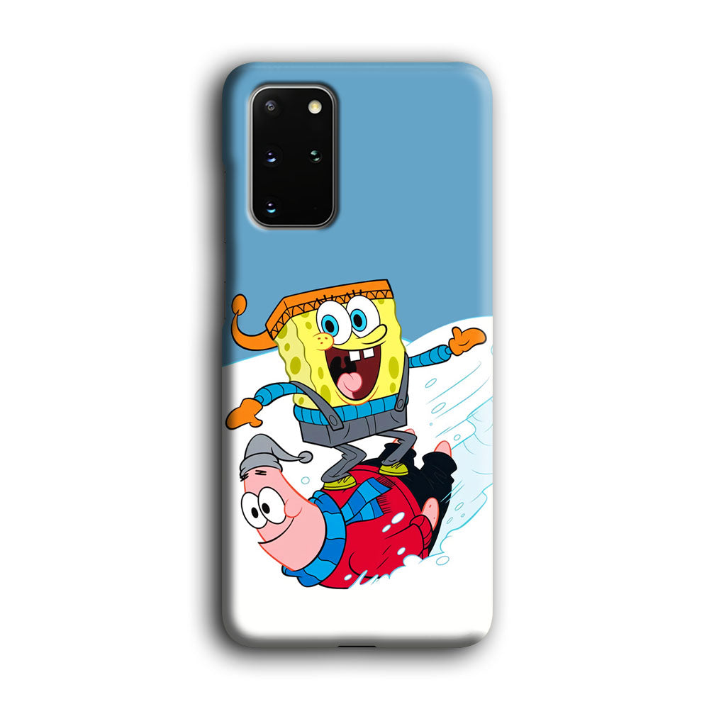 Spongebob And Patrick Ice Skiing Samsung Galaxy S20 Plus Case