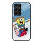 Spongebob And Patrick Ice Skiing Samsung Galaxy S21 Ultra Case