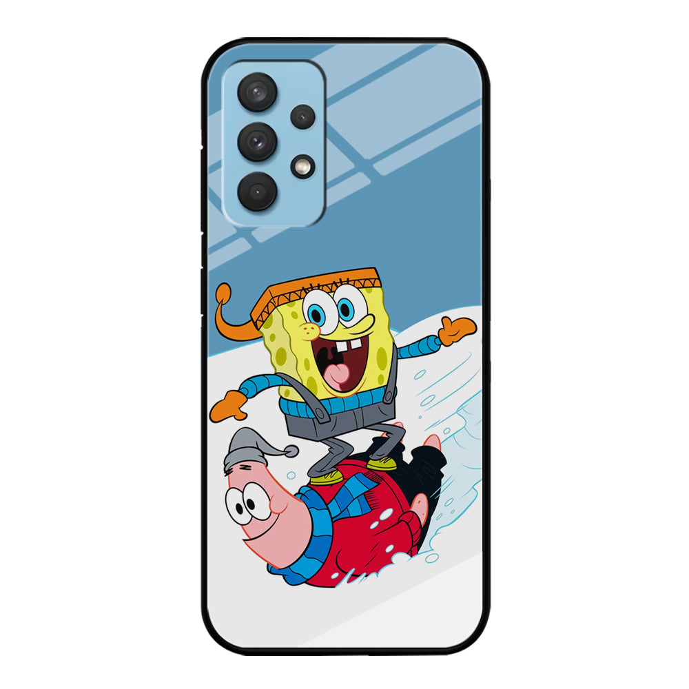 Spongebob And Patrick Ice Skiing Samsung Galaxy A32 Case