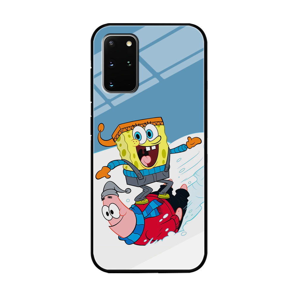 Spongebob And Patrick Ice Skiing Samsung Galaxy S20 Plus Case