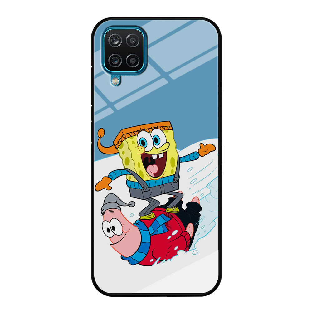 Spongebob And Patrick Ice Skiing Samsung Galaxy A12 Case