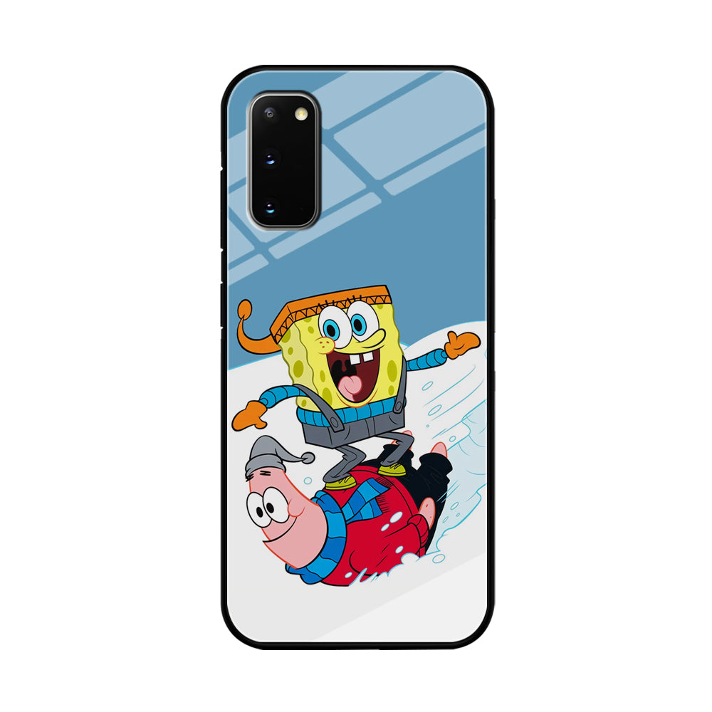 Spongebob And Patrick Ice Skiing Samsung Galaxy S20 Case