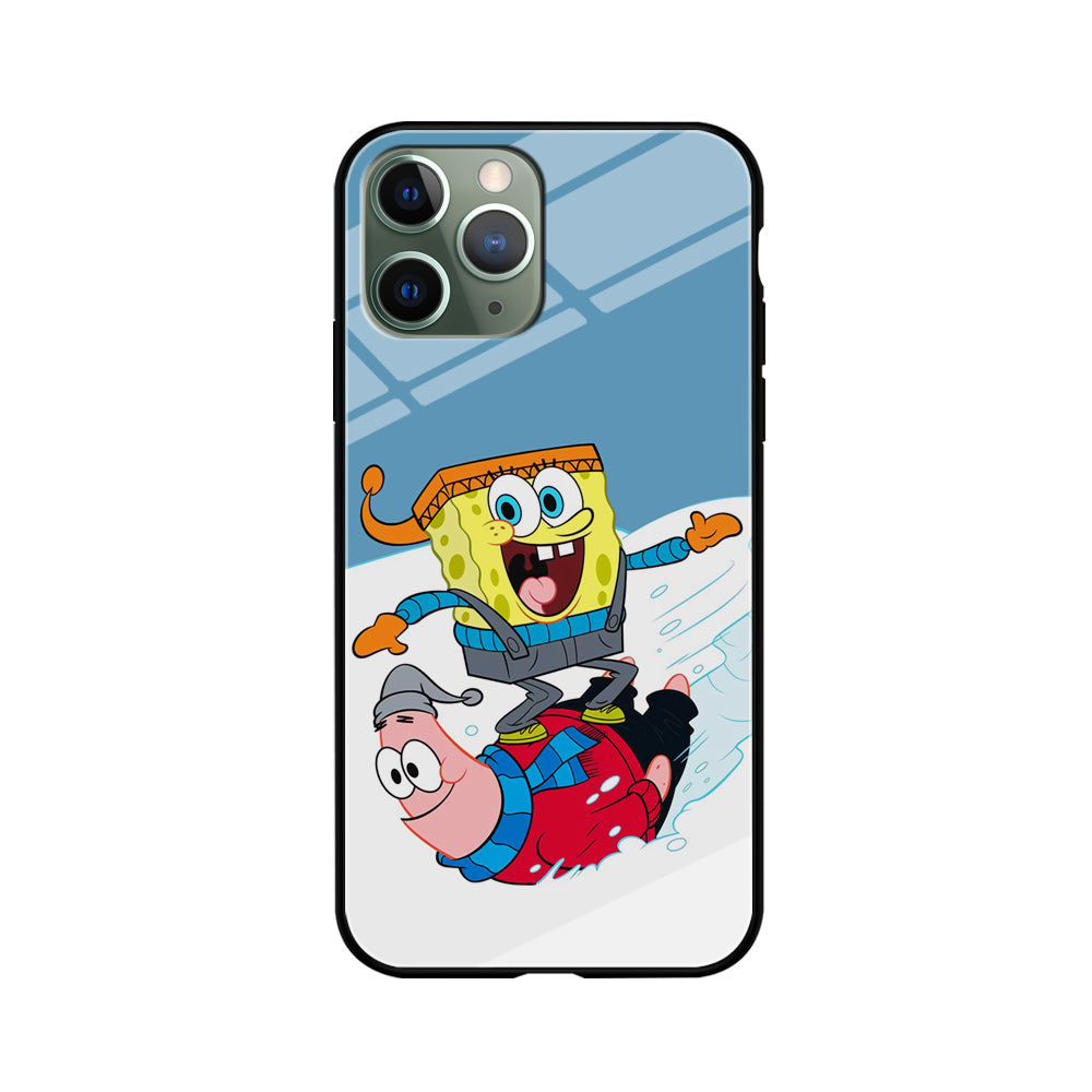 Spongebob And Patrick Ice Skiing iPhone 11 Pro Max Case