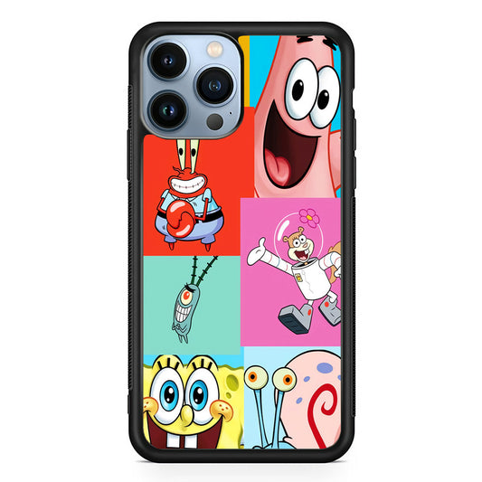 Spongebob Collage Character iPhone 14 Pro Max Case
