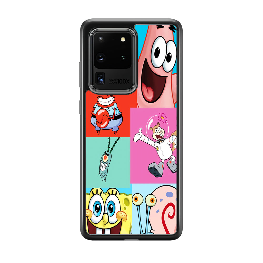 Spongebob Collage Character Samsung Galaxy S20 Ultra Case
