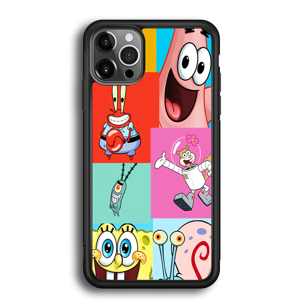 Spongebob Collage Character iPhone 12 Pro Case