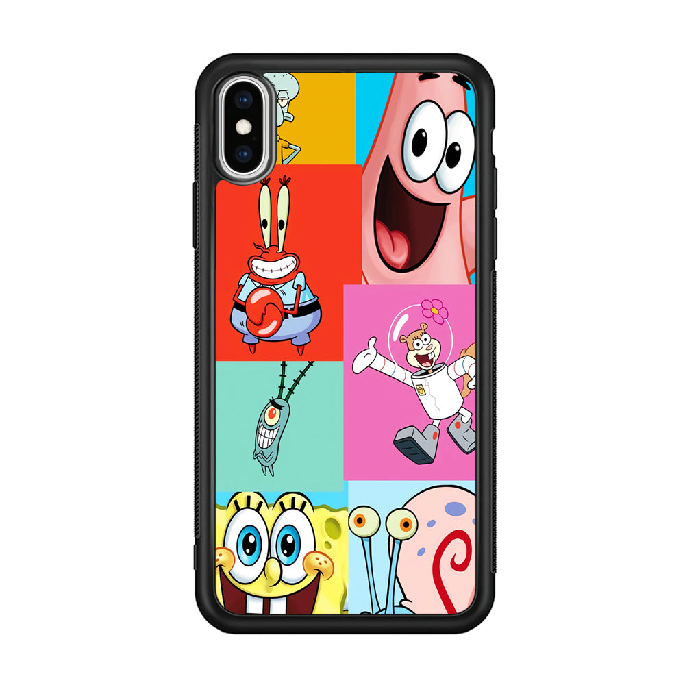 Spongebob Collage Character iPhone Xs Max Case