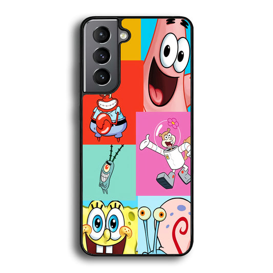 Spongebob Collage Character Samsung Galaxy S21 Case