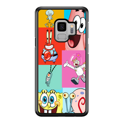 Spongebob Collage Character Samsung Galaxy S9 Case