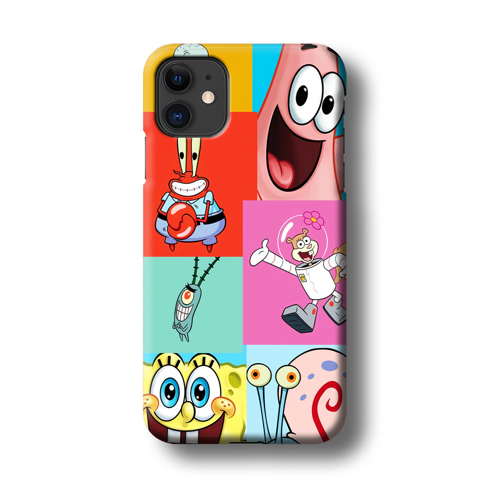 Spongebob Collage Character iPhone 11 Case