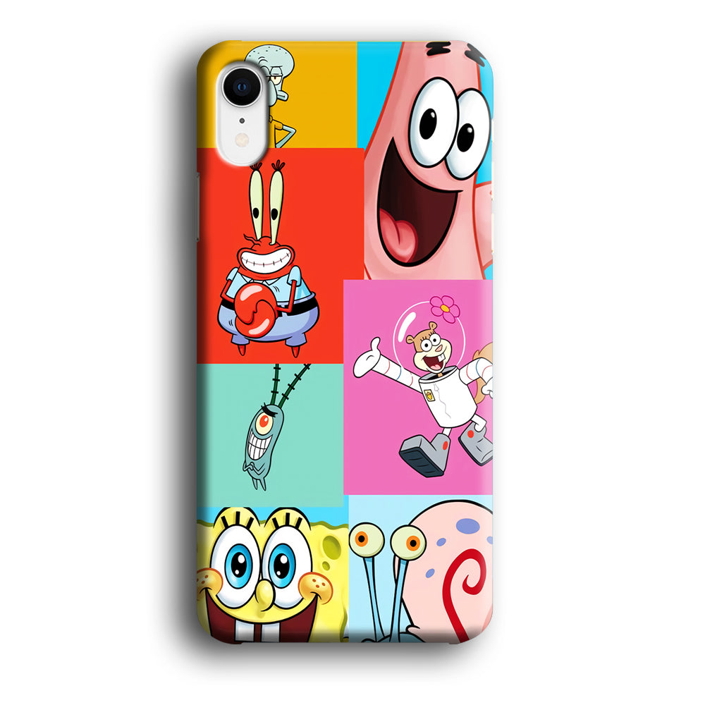 Spongebob Collage Character iPhone XR Case