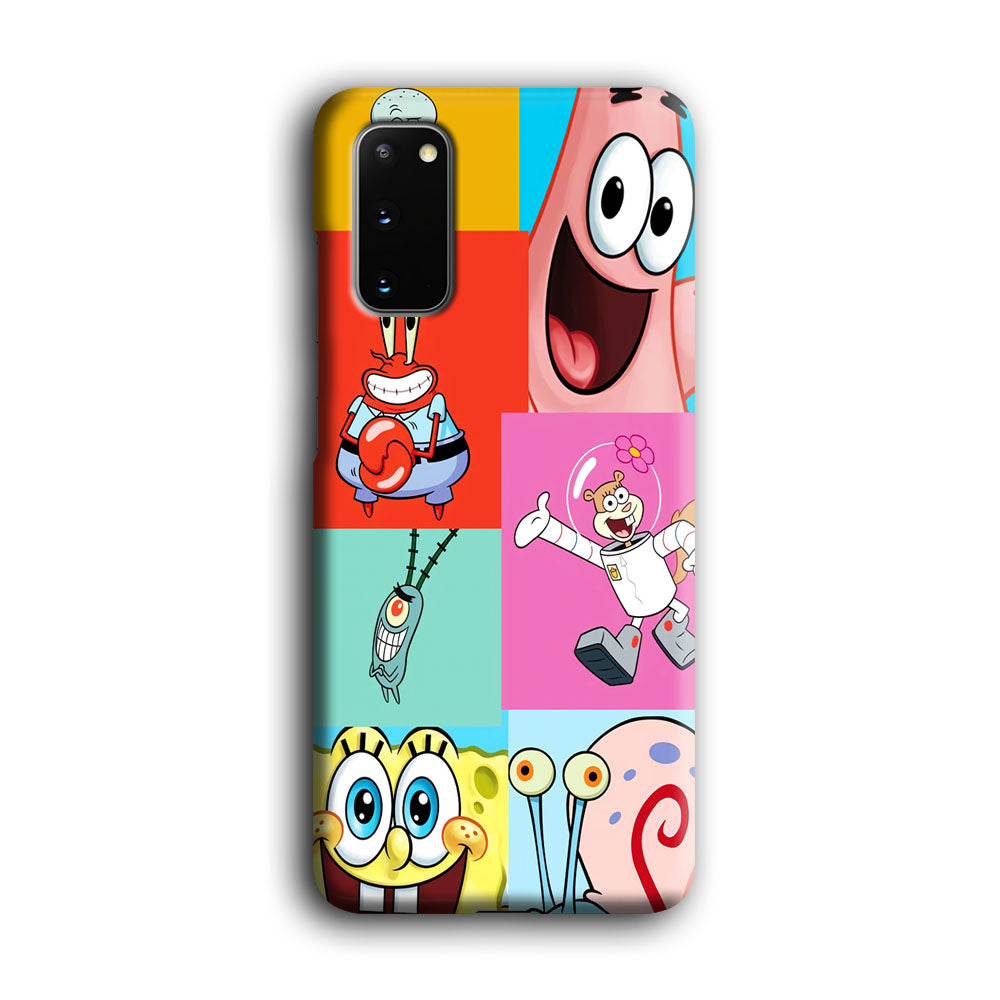 Spongebob Collage Character Samsung Galaxy S20 Case