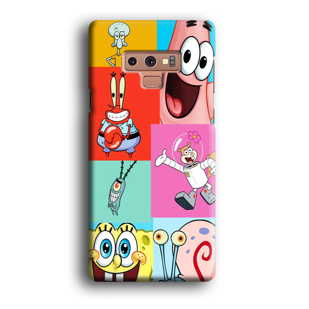Spongebob Collage Character Samsung Galaxy Note 9 Case