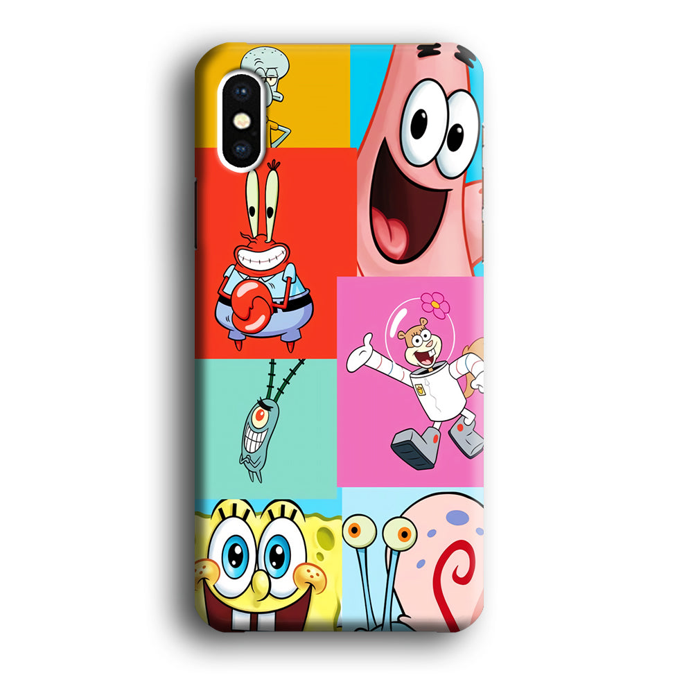 Spongebob Collage Character iPhone Xs Max Case