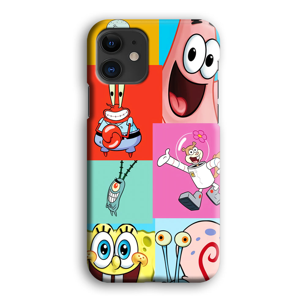 Spongebob Collage Character iPhone 12 Case