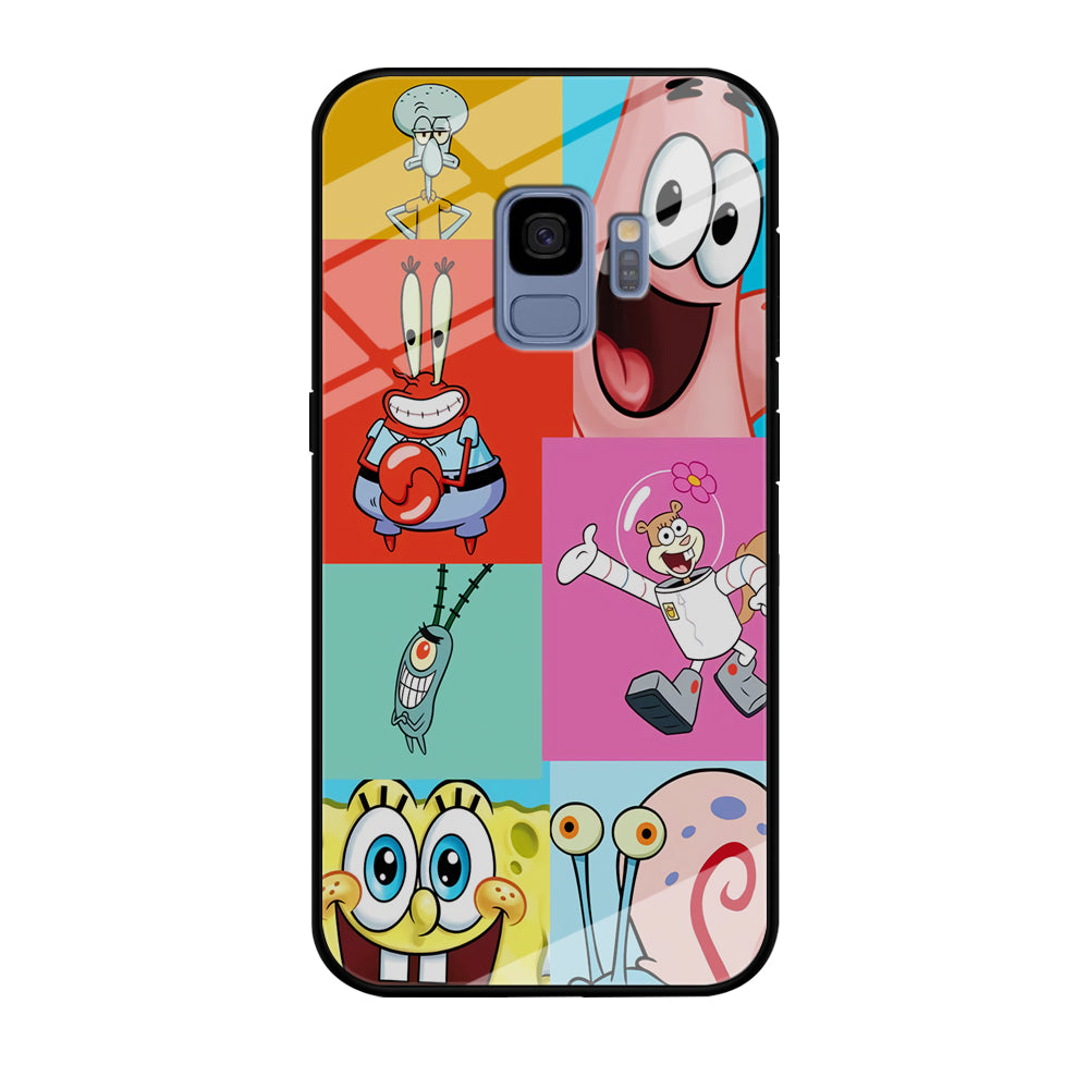 Spongebob Collage Character Samsung Galaxy S9 Case