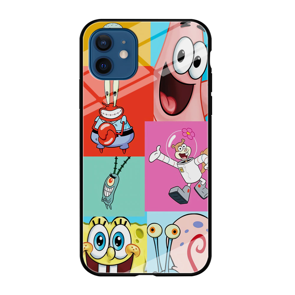 Spongebob Collage Character iPhone 12 Case