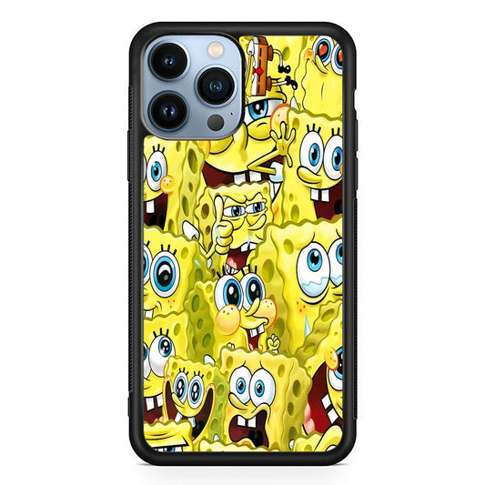 Spongebob Cute Expression iPhone 15 Pro Case