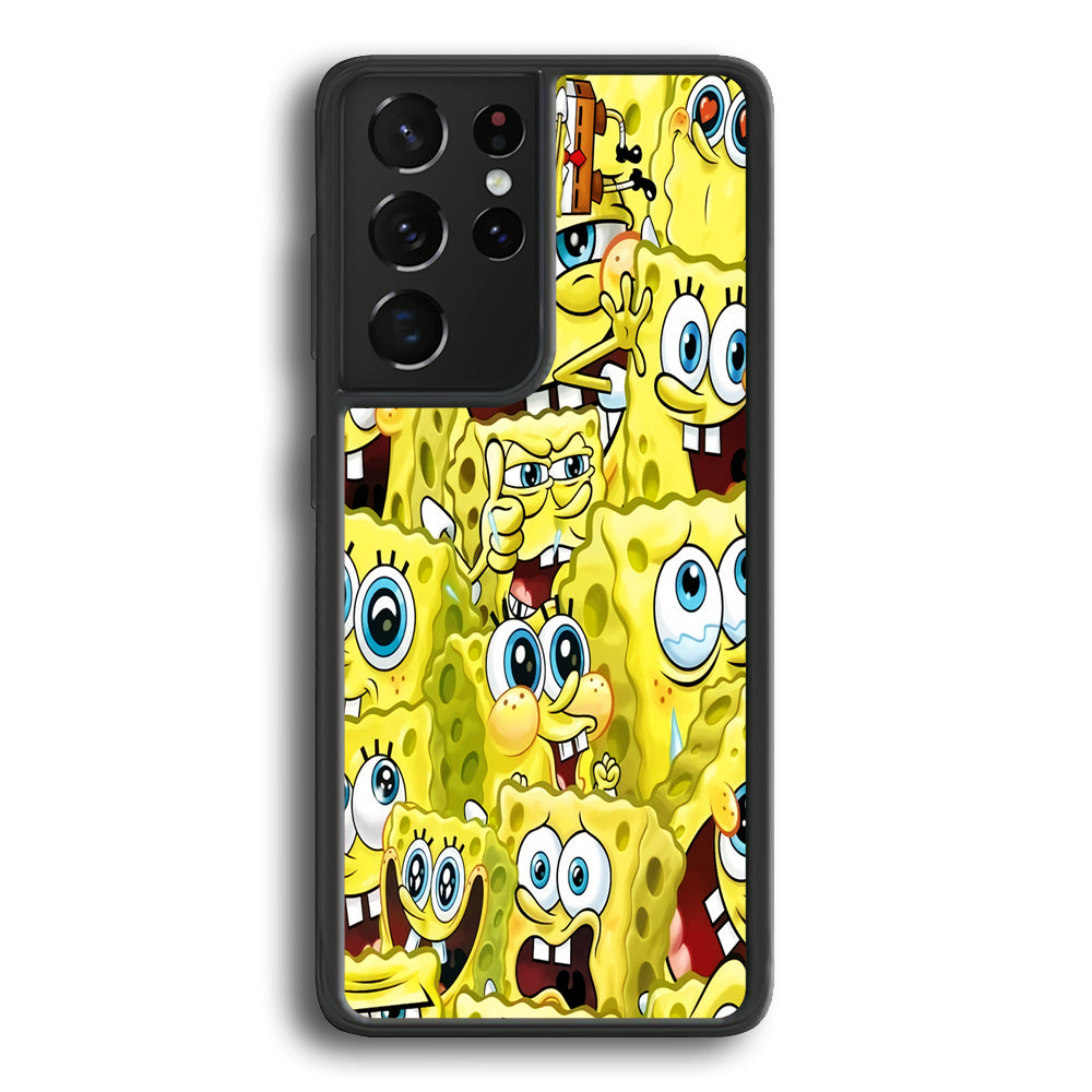 Spongebob Cute Expression Samsung Galaxy S22 Ultra Case - Ezzystore