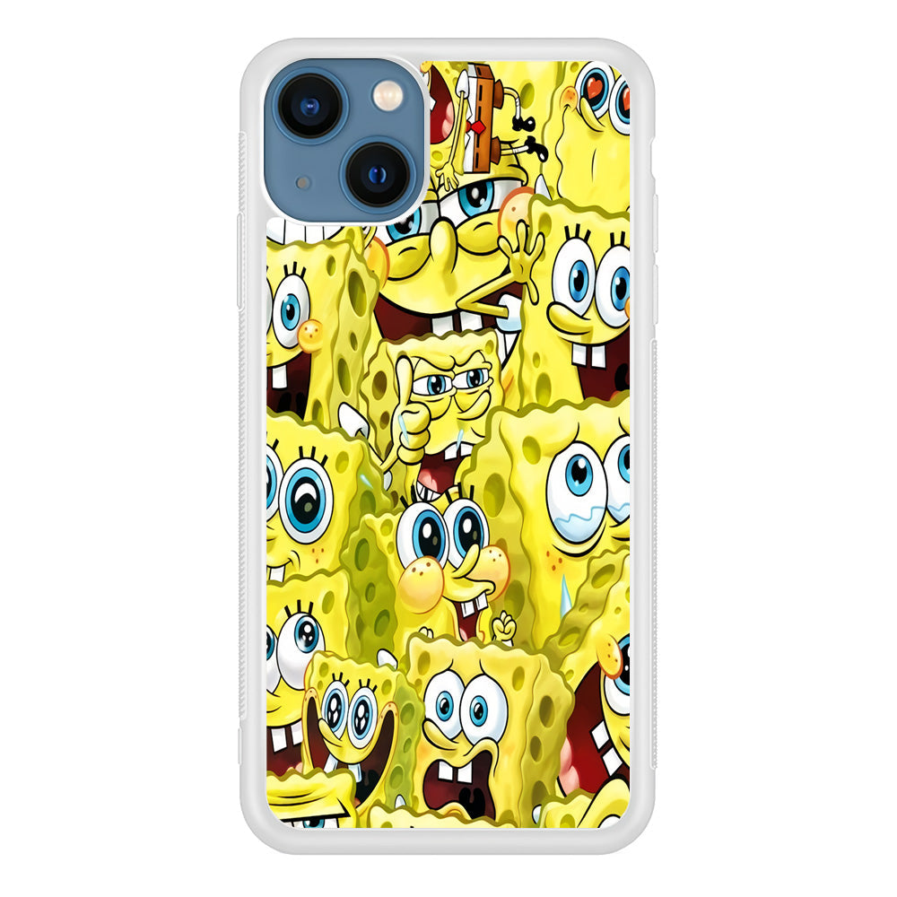Spongebob Cute Expression iPhone 15 Plus Case