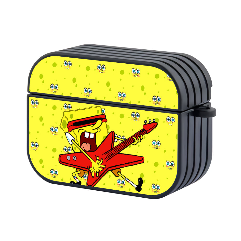 Spongebob Guitarist Hard Plastic Case Cover For Apple Airpods Pro 2 - Ezzystore