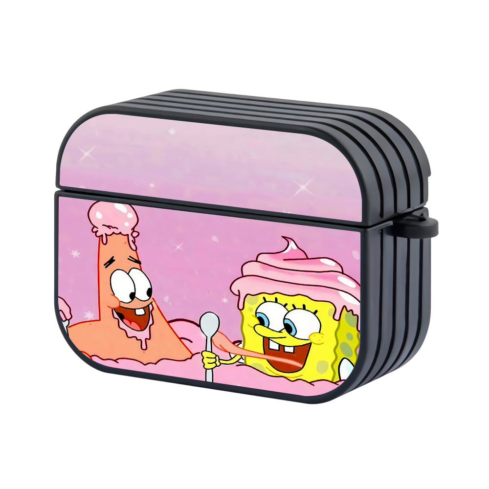 Spongebob Patrick Ice Cream Dessert Hard Plastic Case Cover For Apple Airpods Pro