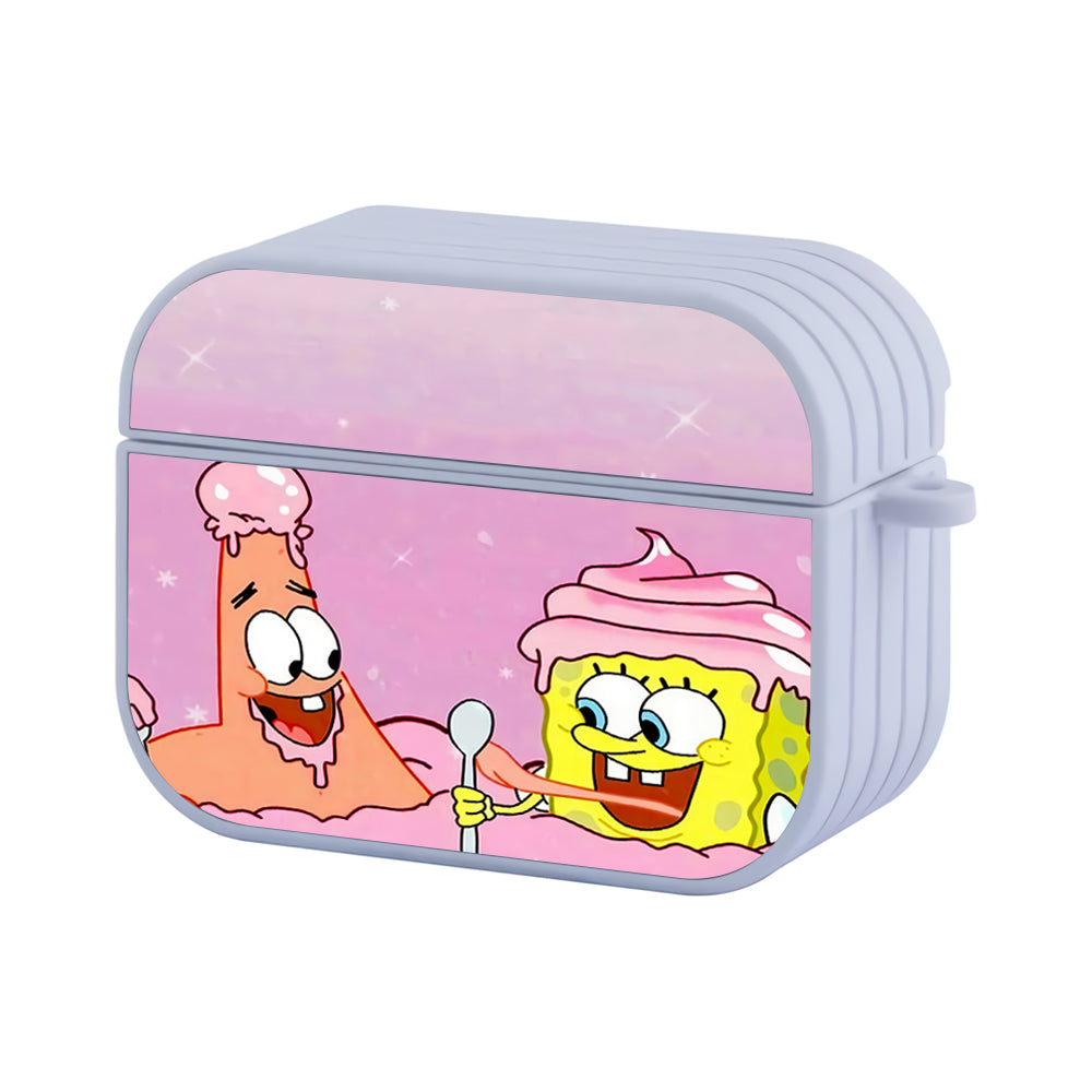 Spongebob Patrick Ice Cream Dessert Hard Plastic Case Cover For Apple Airpods Pro