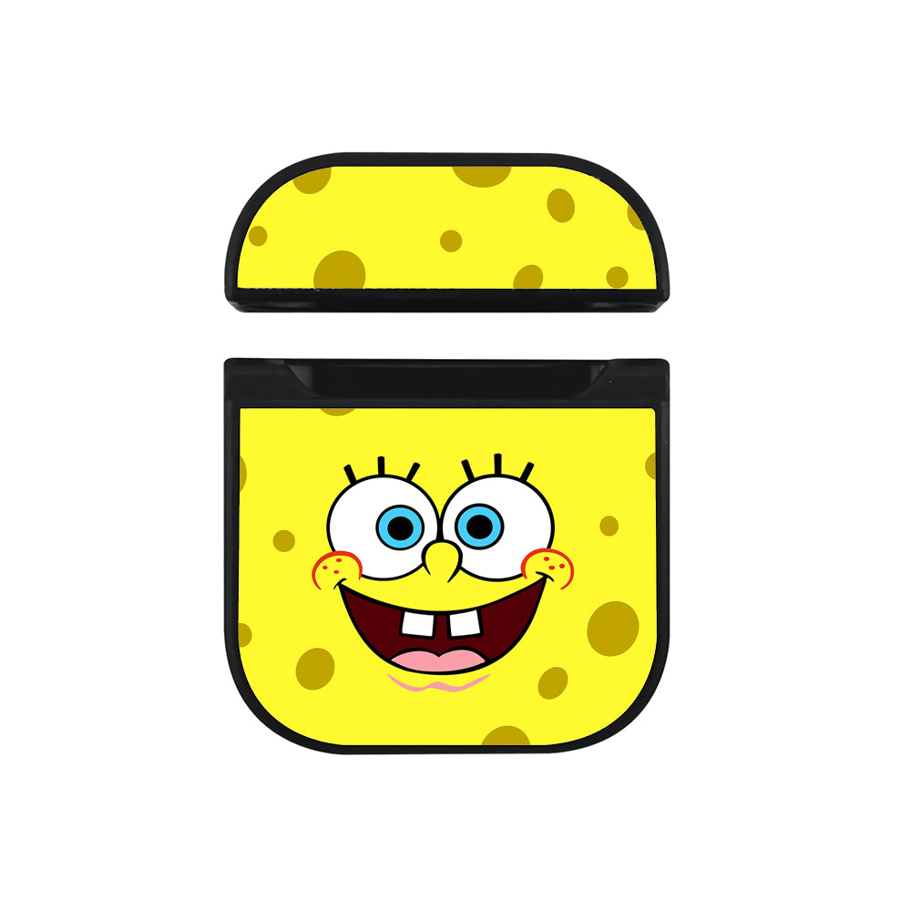 Spongebob Squarepants Smiling Face Hard Plastic Case Cover For Apple Airpods