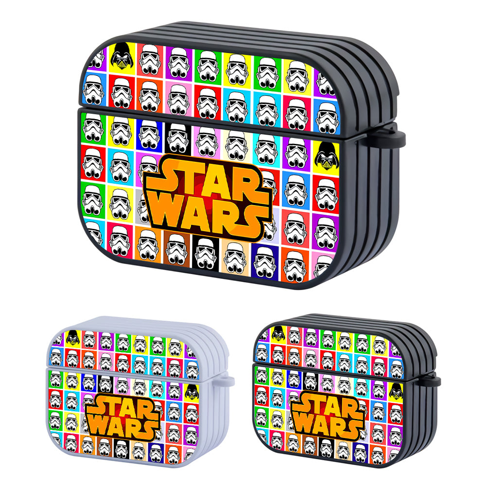 Star Wars Head Block Color Hard Plastic Case Cover For Apple Airpods Pro