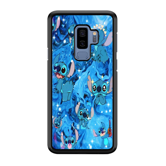 Stitch Aesthetic With Marble Blue Samsung Galaxy S9 Plus Case