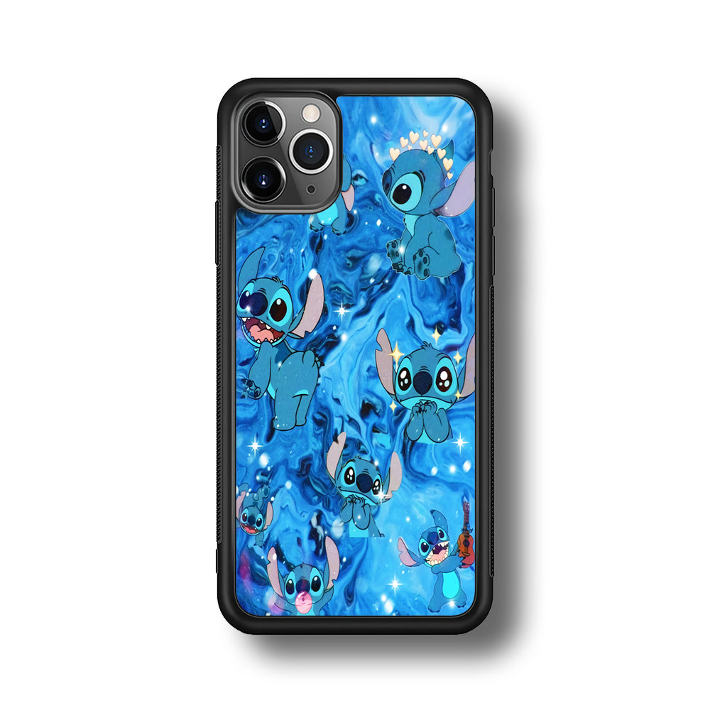 Stitch Aesthetic With Marble Blue iPhone 11 Pro Max Case