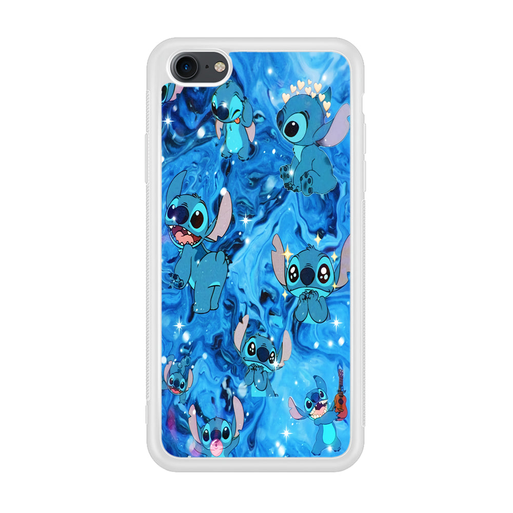Stitch Aesthetic With Marble Blue iPhone 8 Case