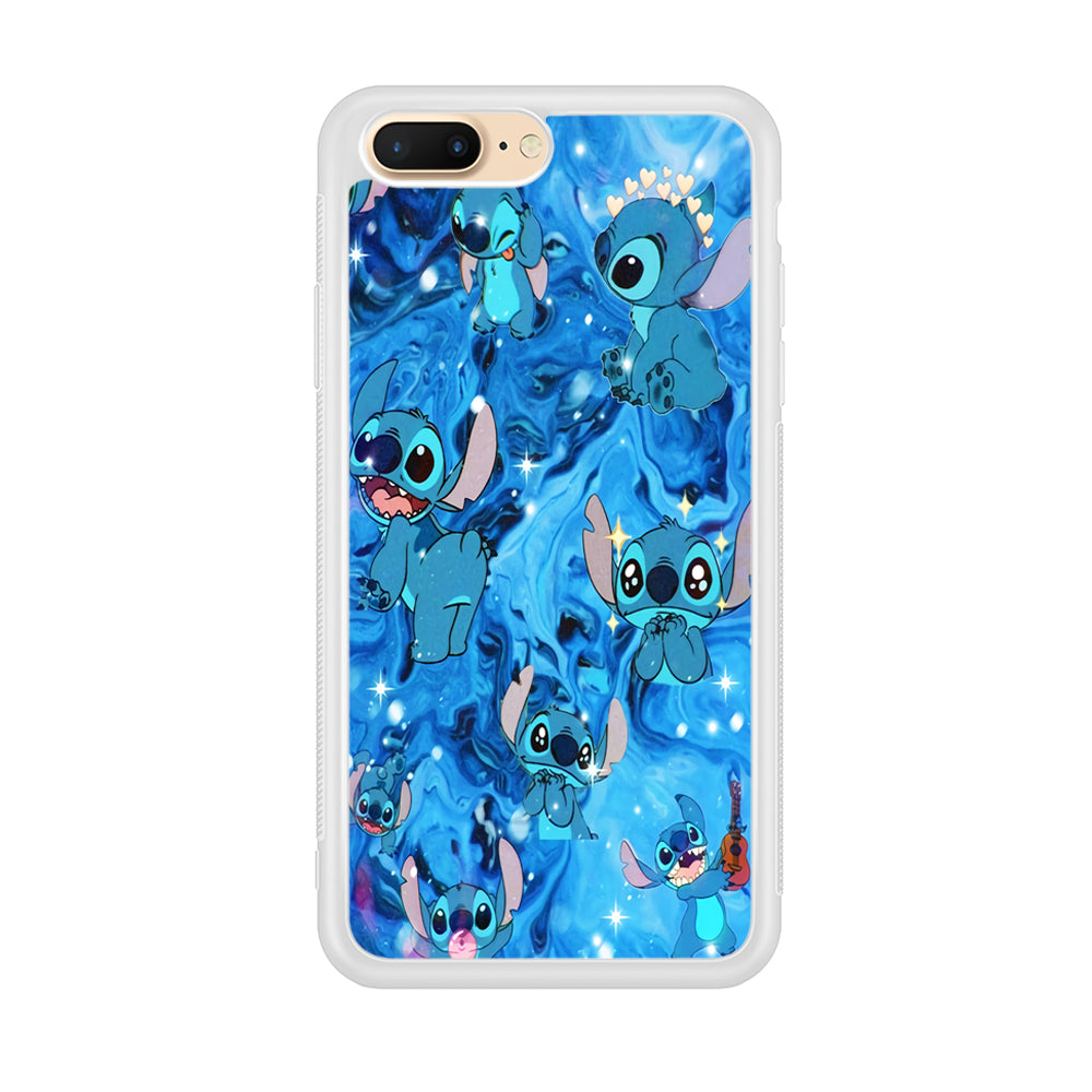 Stitch Aesthetic With Marble Blue iPhone 7 Plus Case