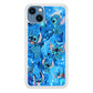 Stitch Aesthetic With Marble Blue iPhone 14 Plus Case